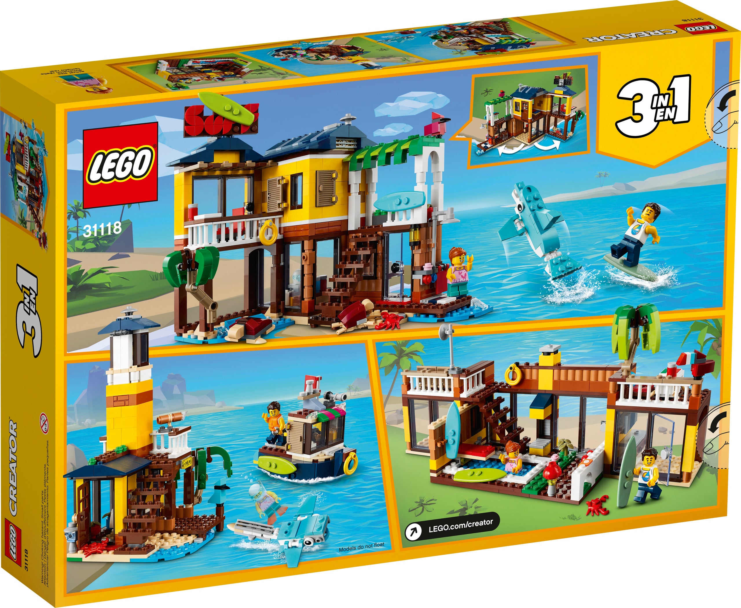 Surfer Beach House 31118 LEGO Creator Buy online Harold s Harold s Toy Store Ltd Church Stretton Shropshire